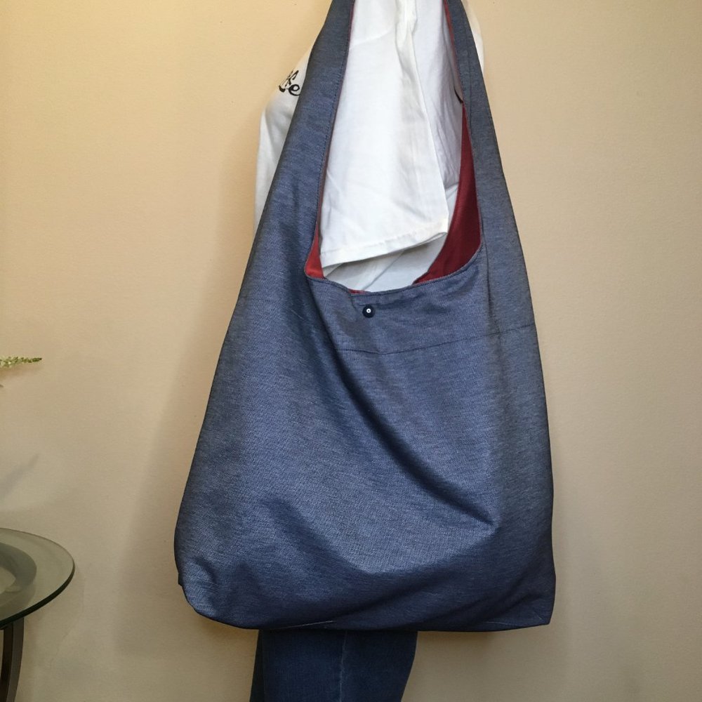 Reversible Carryall Hobo Sack - Teagarden Originals "Claire" - Picture 6 of 9